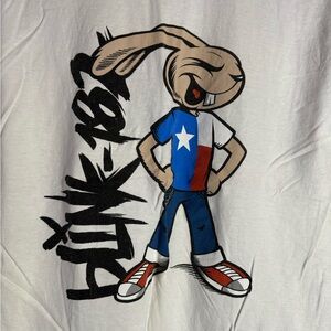 White Blink-182 Tshirt Rabbit graphic shirt